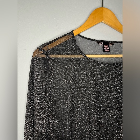 Victoria's Secret Sheer Shimmer Mesh Long Sleeve M/L - Picture 5 of 11